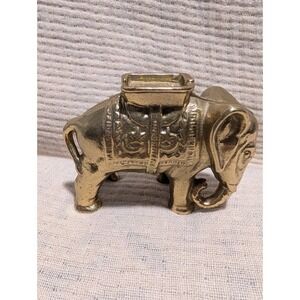 Cast Iron Penny Still Bank Elephant With Howah
